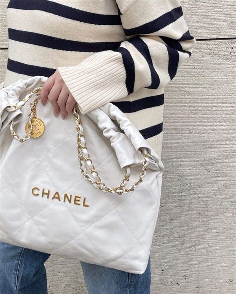 chanel 22 white|chanel 22 sizes medium.